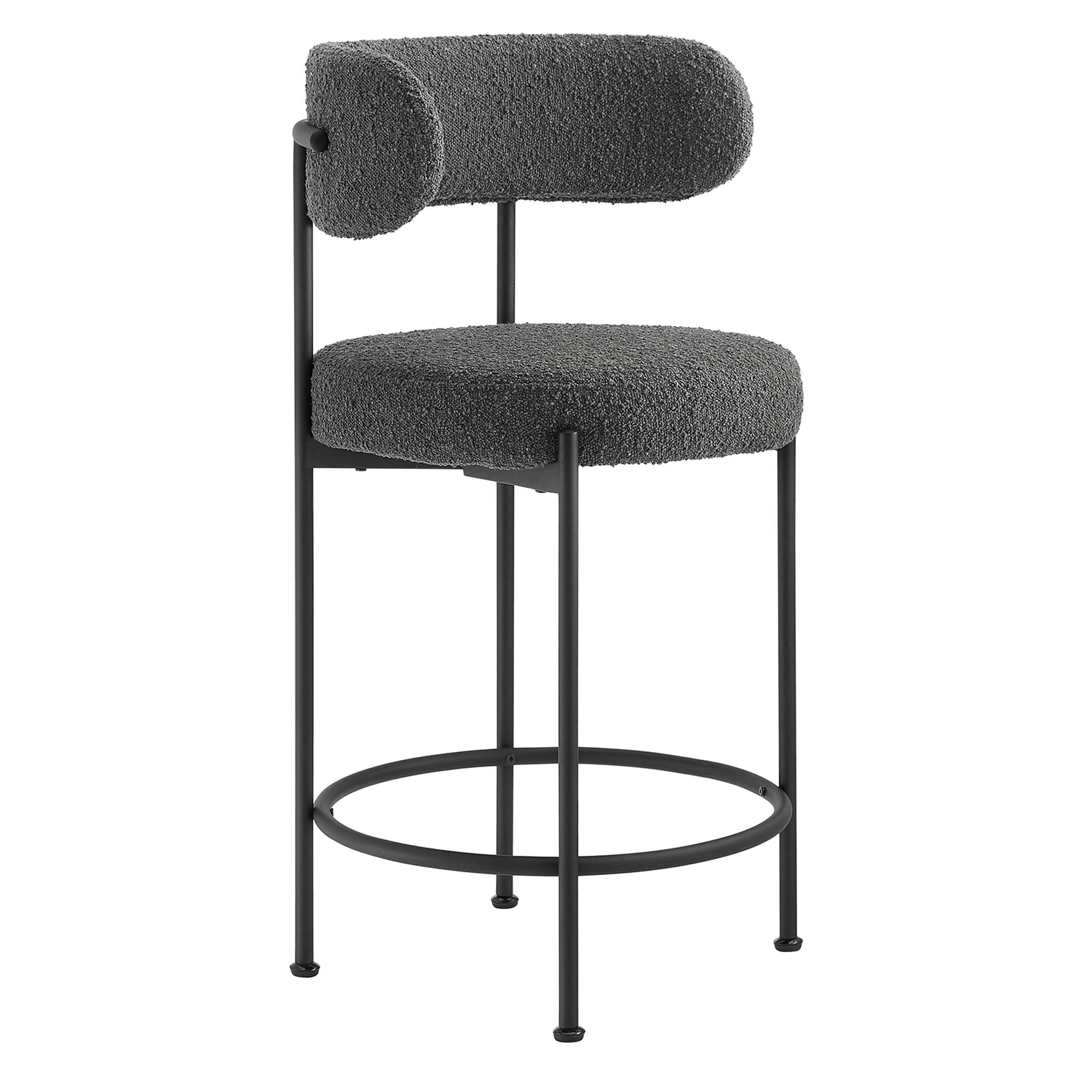 Albie Boucle Fabric Counter Stools Set of 2 - Image 14