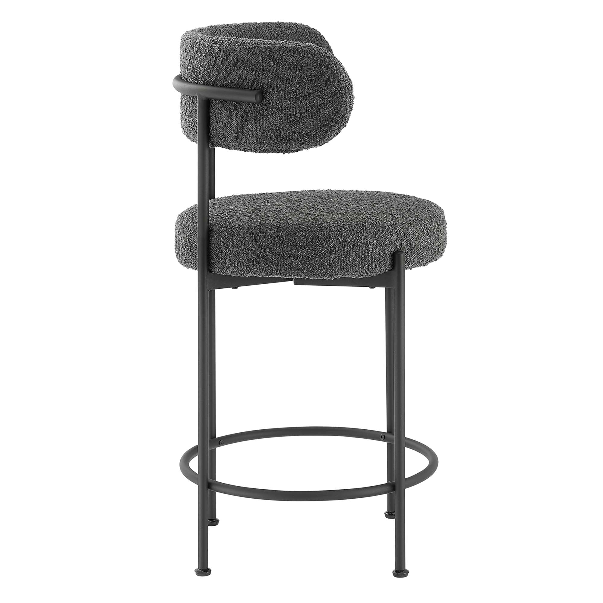 Albie Boucle Fabric Counter Stools Set of 2 - Image 15