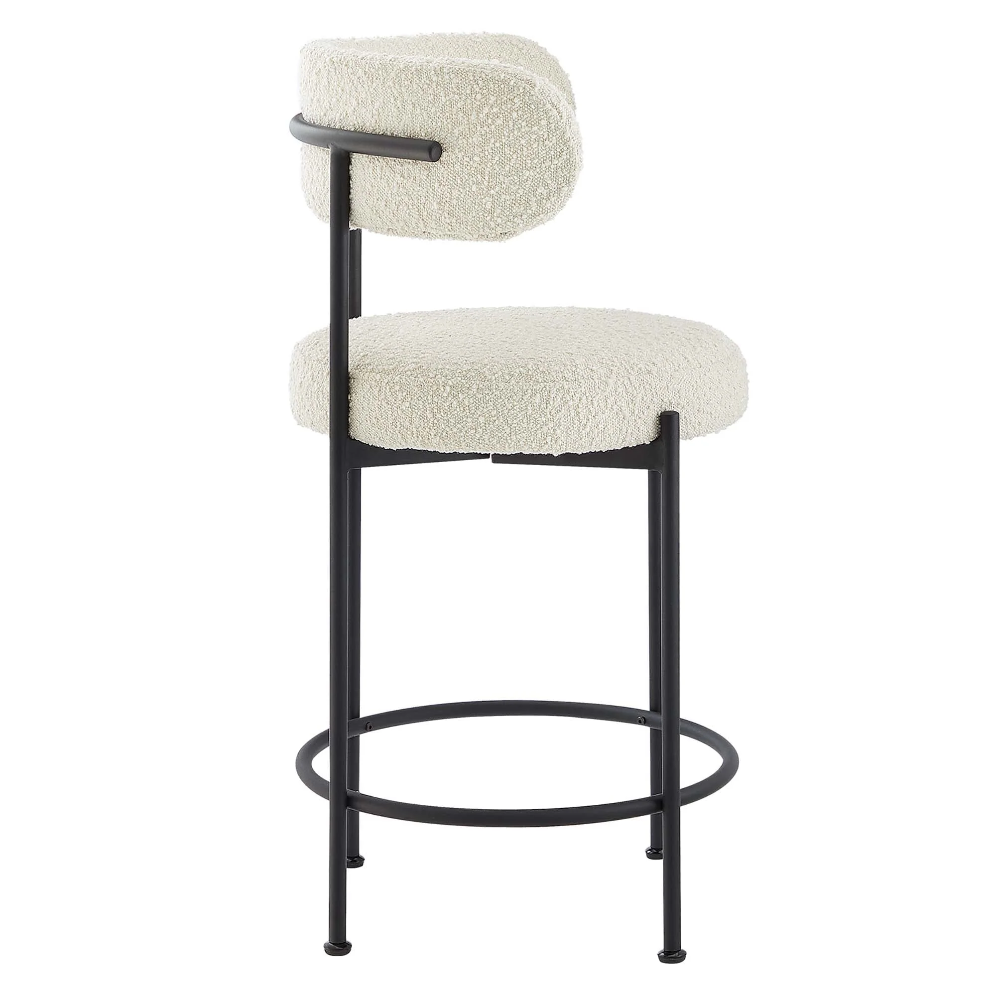 Albie Boucle Fabric Counter Stools Set of 2 - Image 6