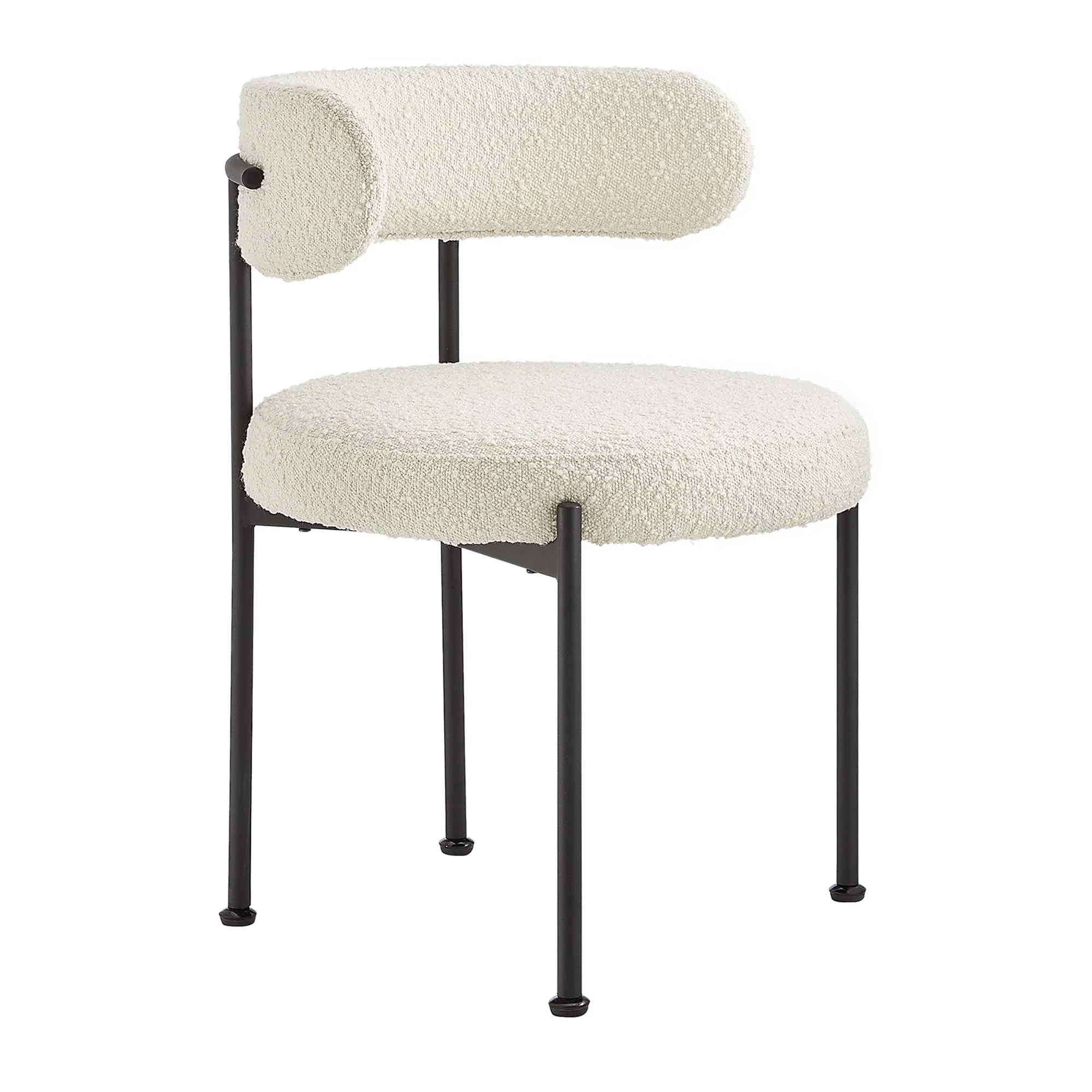 Albie Boucle Fabric Dining Chairs - Set of 2 - Image 2