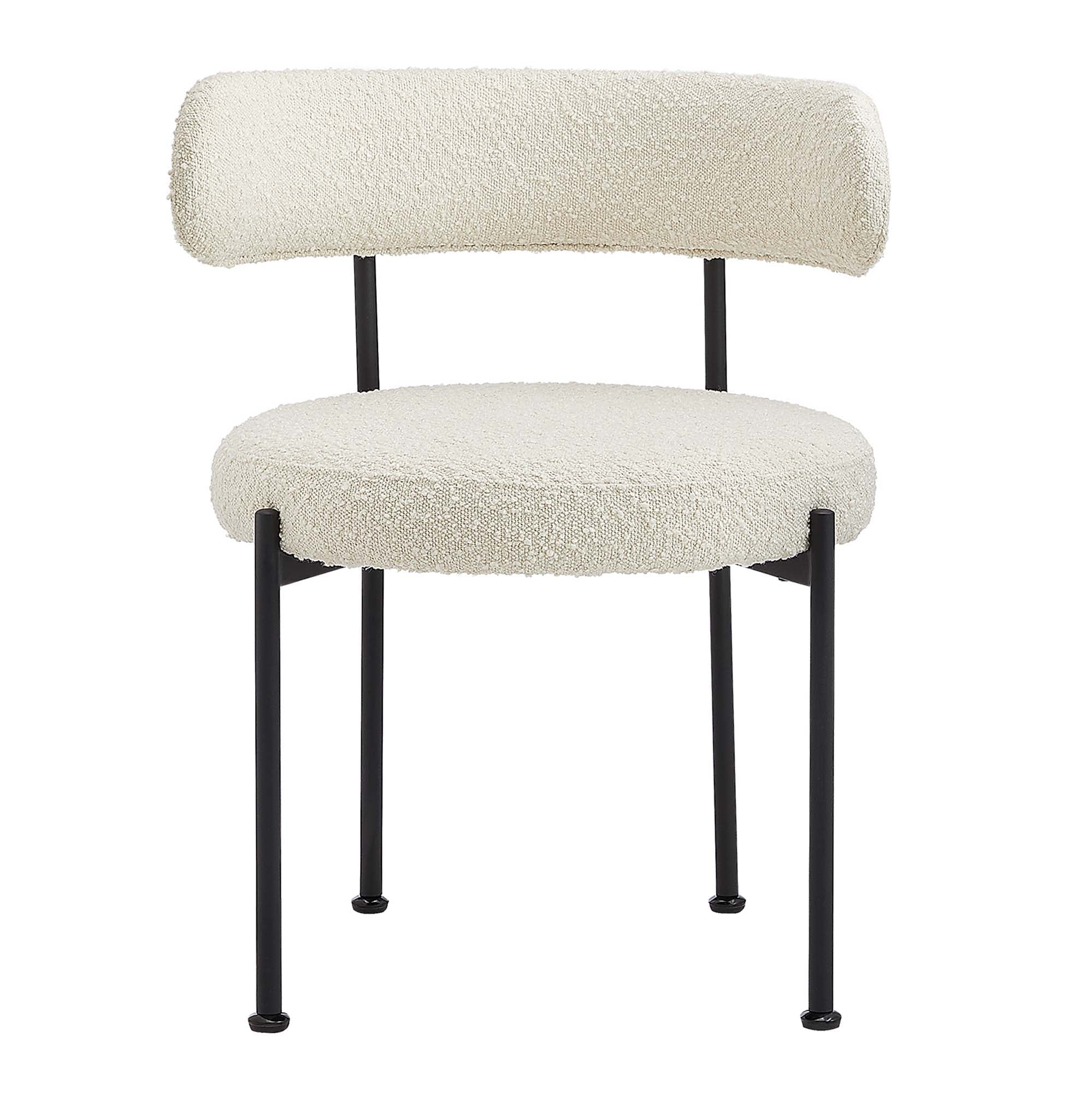 Albie Boucle Fabric Dining Chairs - Set of 2 - Image 5