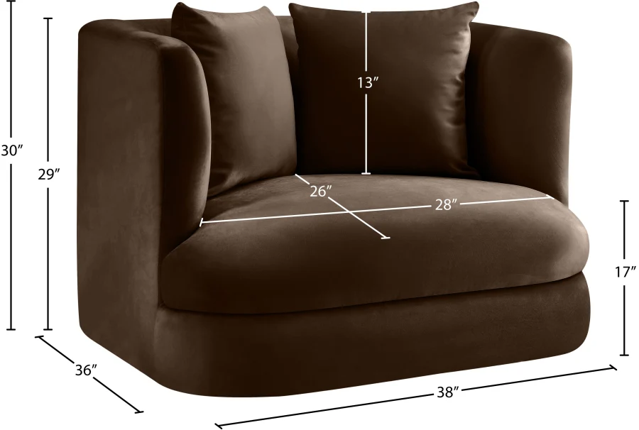 Alder Velvet Upholstered Accent Chair - Image 83