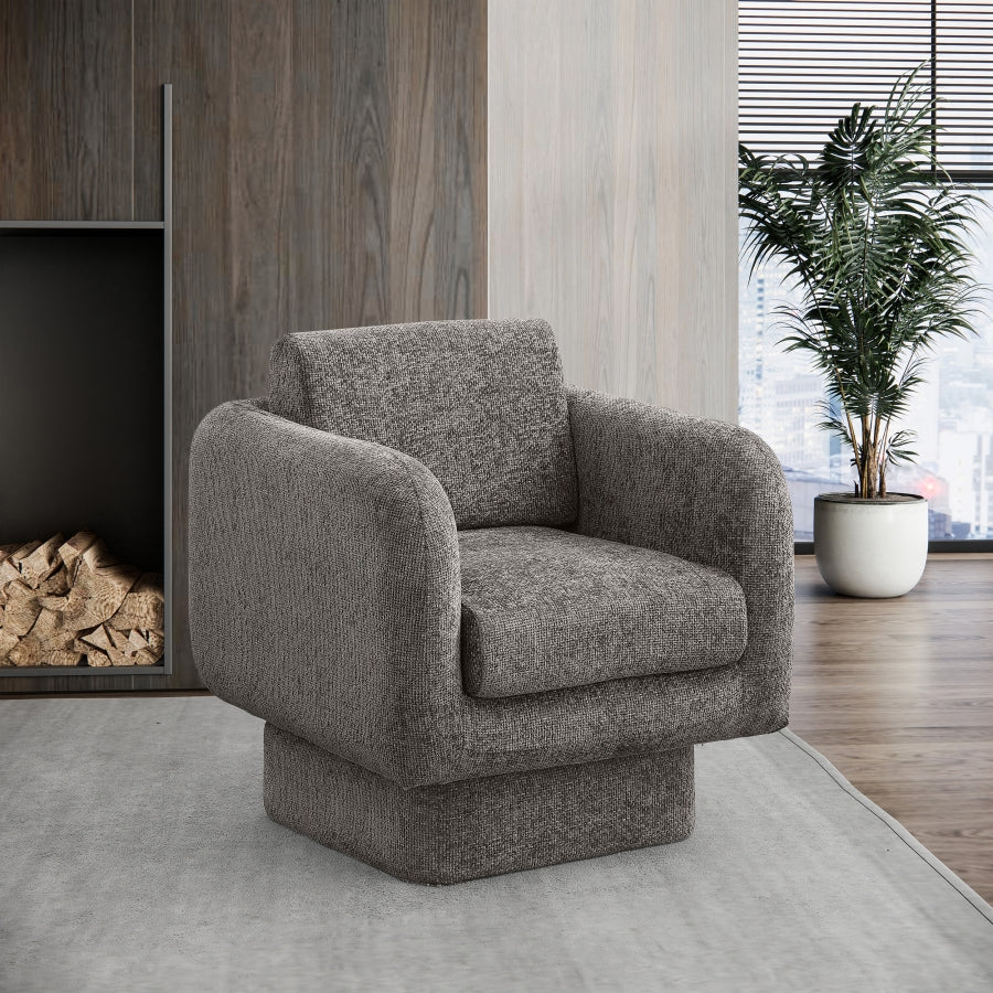 Alessandra Chenille Fabric Upholstered Swivel Accent Chair - Image 2