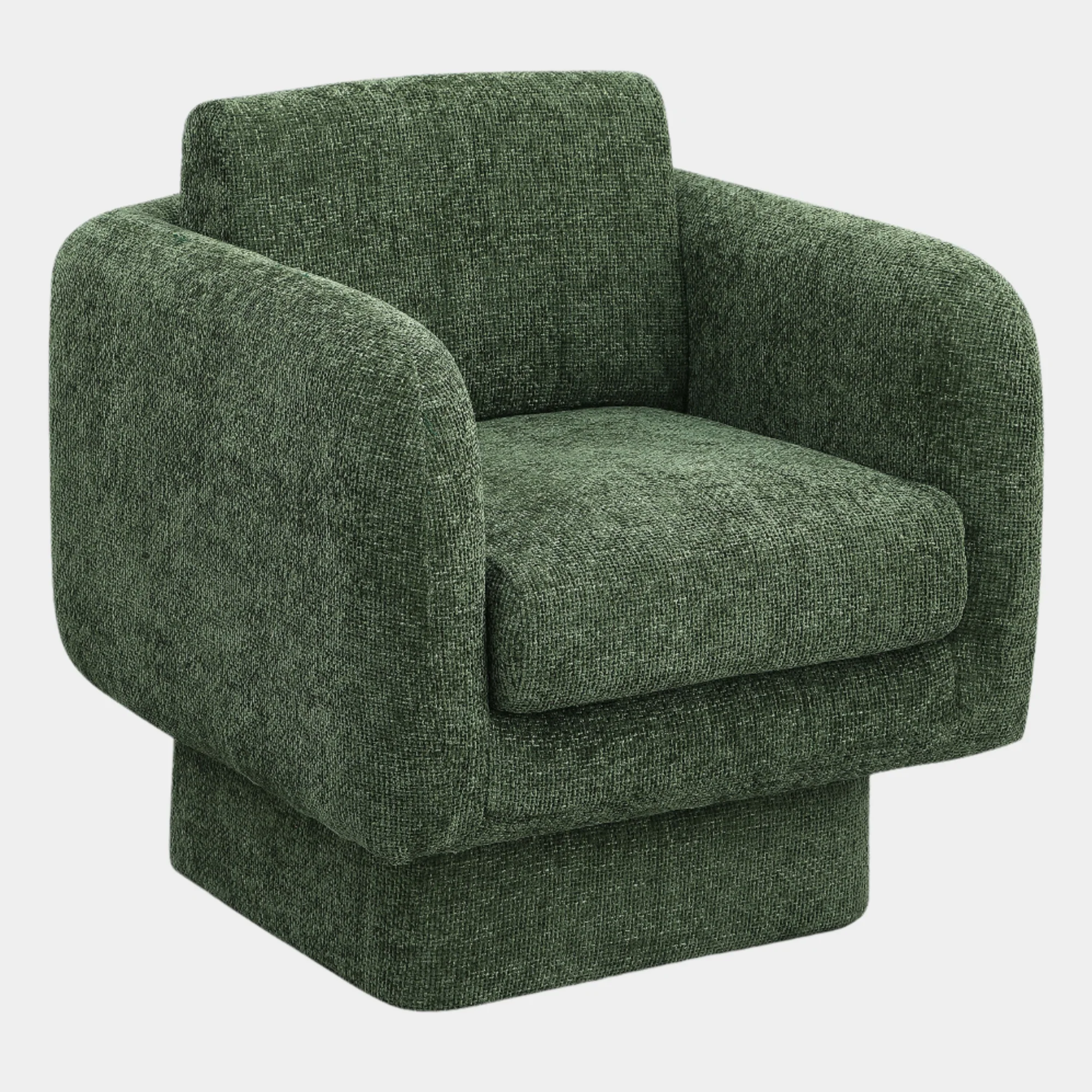 Alessandra Chenille Fabric Upholstered Swivel Accent Chair - Image 31