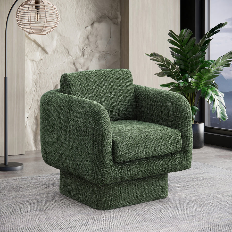 Alessandra Chenille Fabric Upholstered Swivel Accent Chair - Image 32