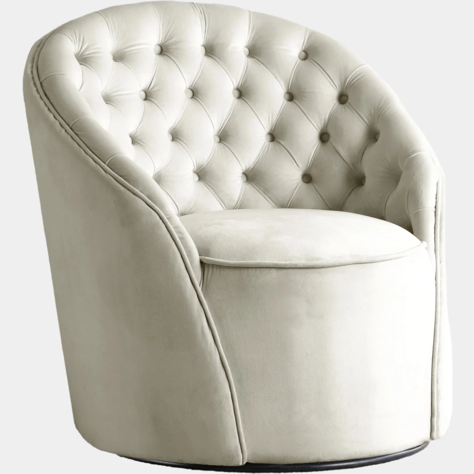 Alessio Velvet Upholstered Swivel Accent Chair - Image 7