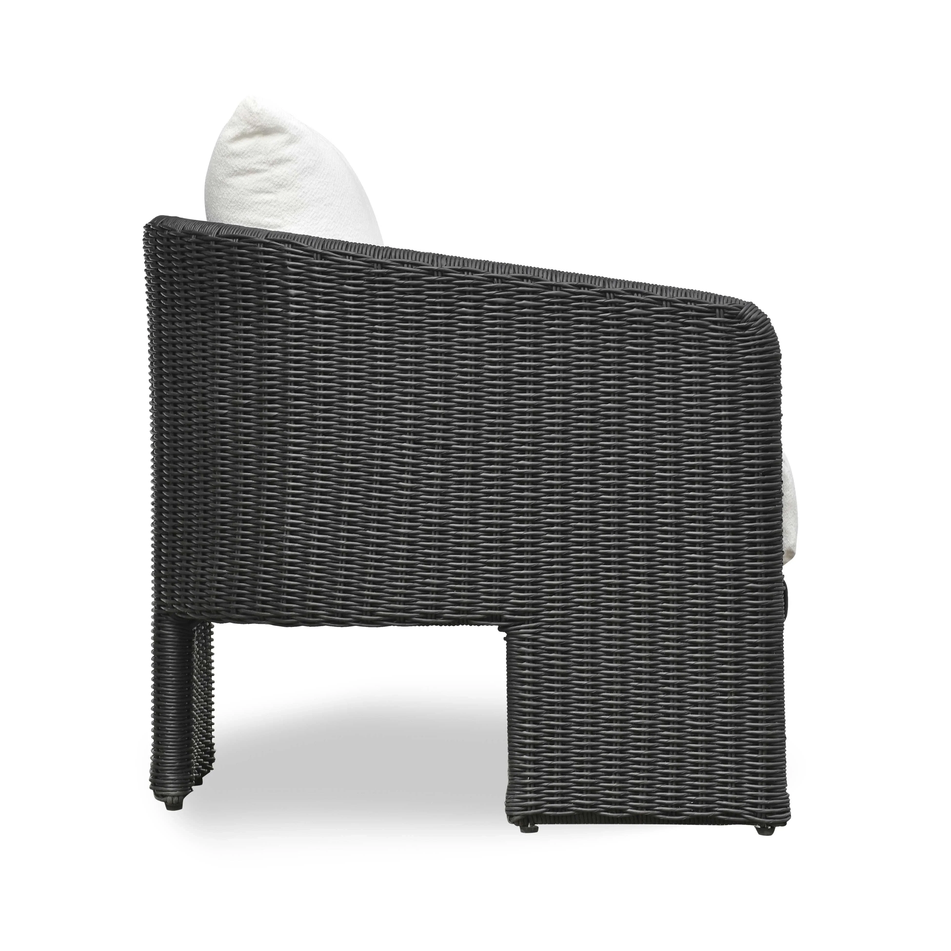 Alexa Rattan Performance Fabric Outdoor Armchair - Image 10
