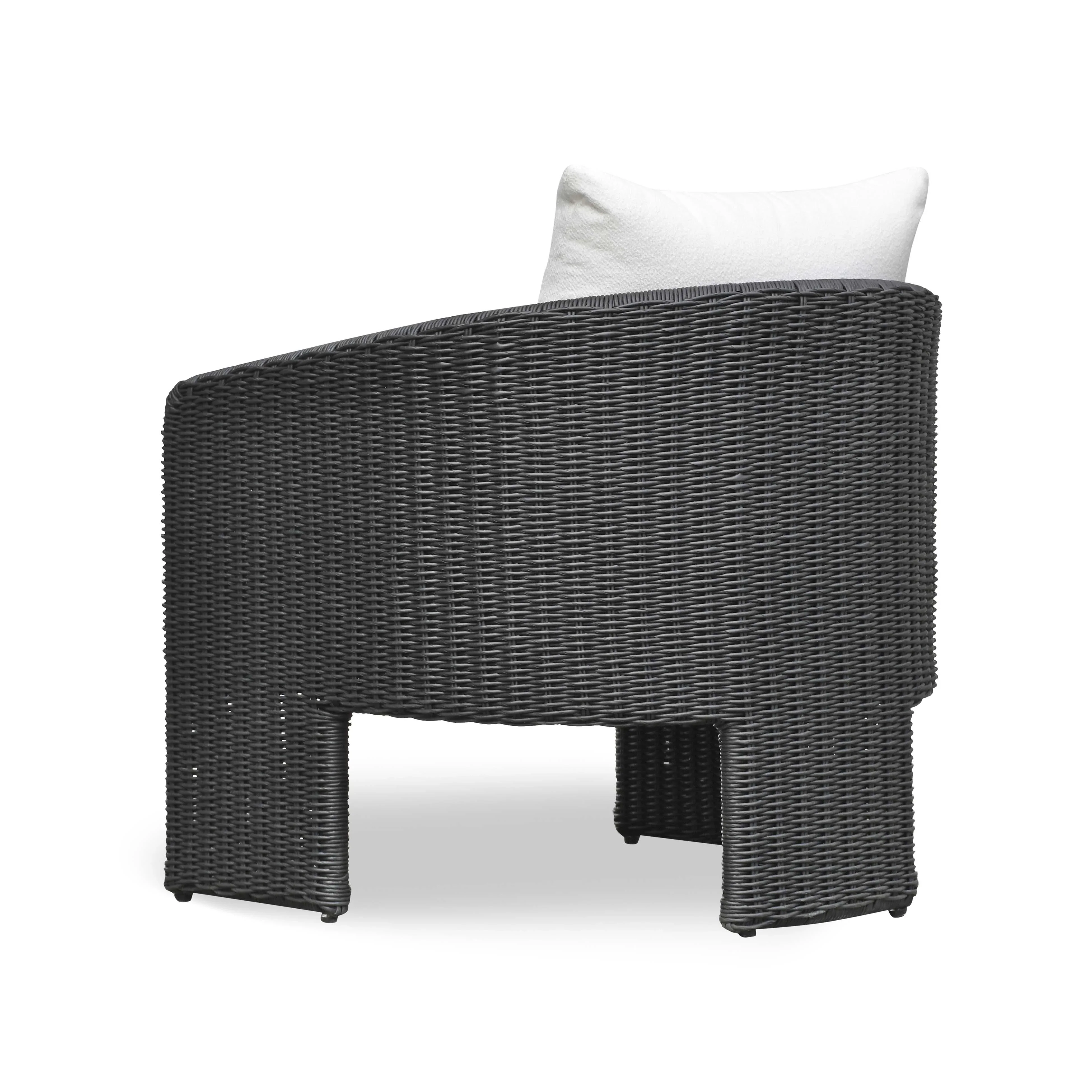 Alexa Rattan Performance Fabric Outdoor Armchair - Image 11
