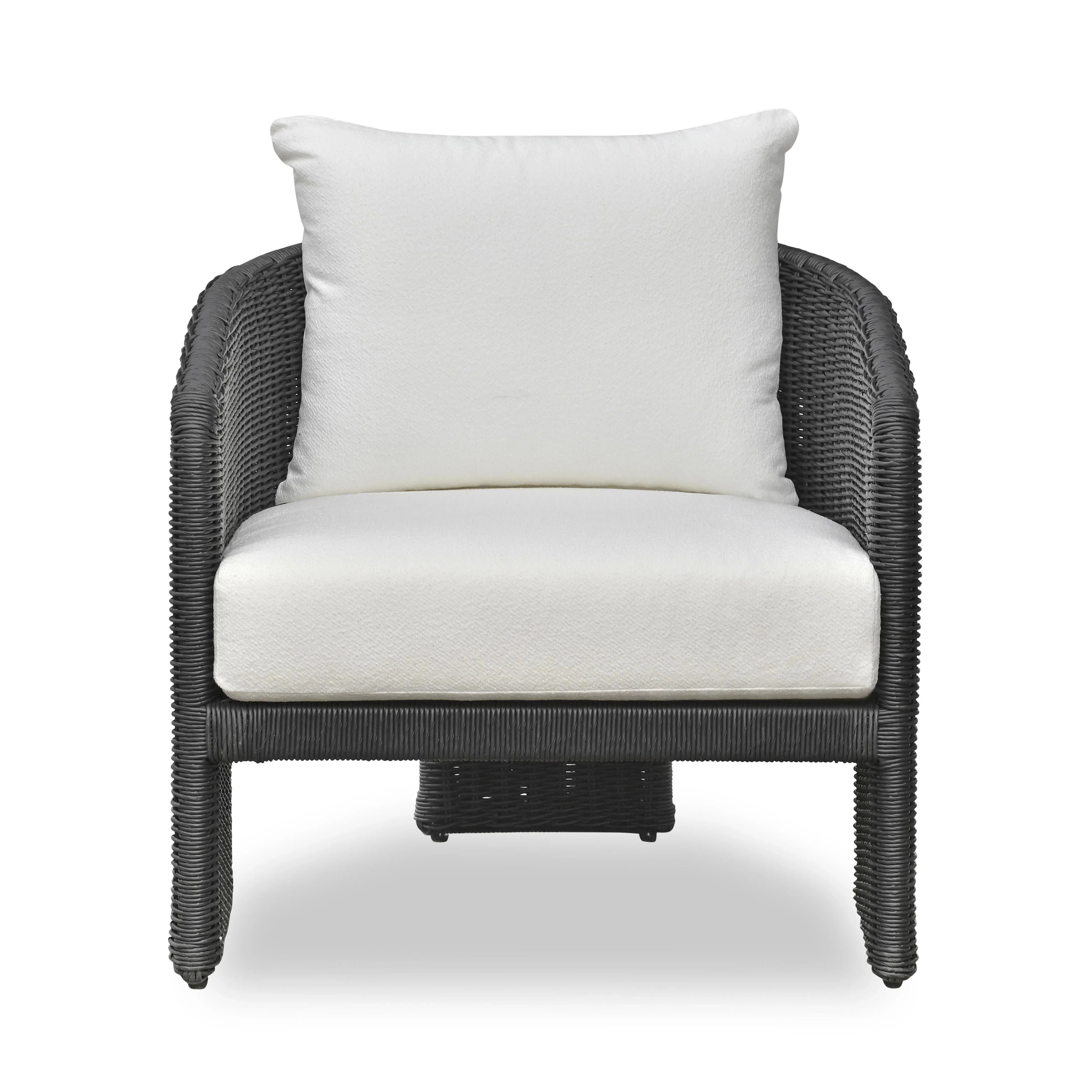 Alexa Rattan Performance Fabric Outdoor Armchair - Image 9