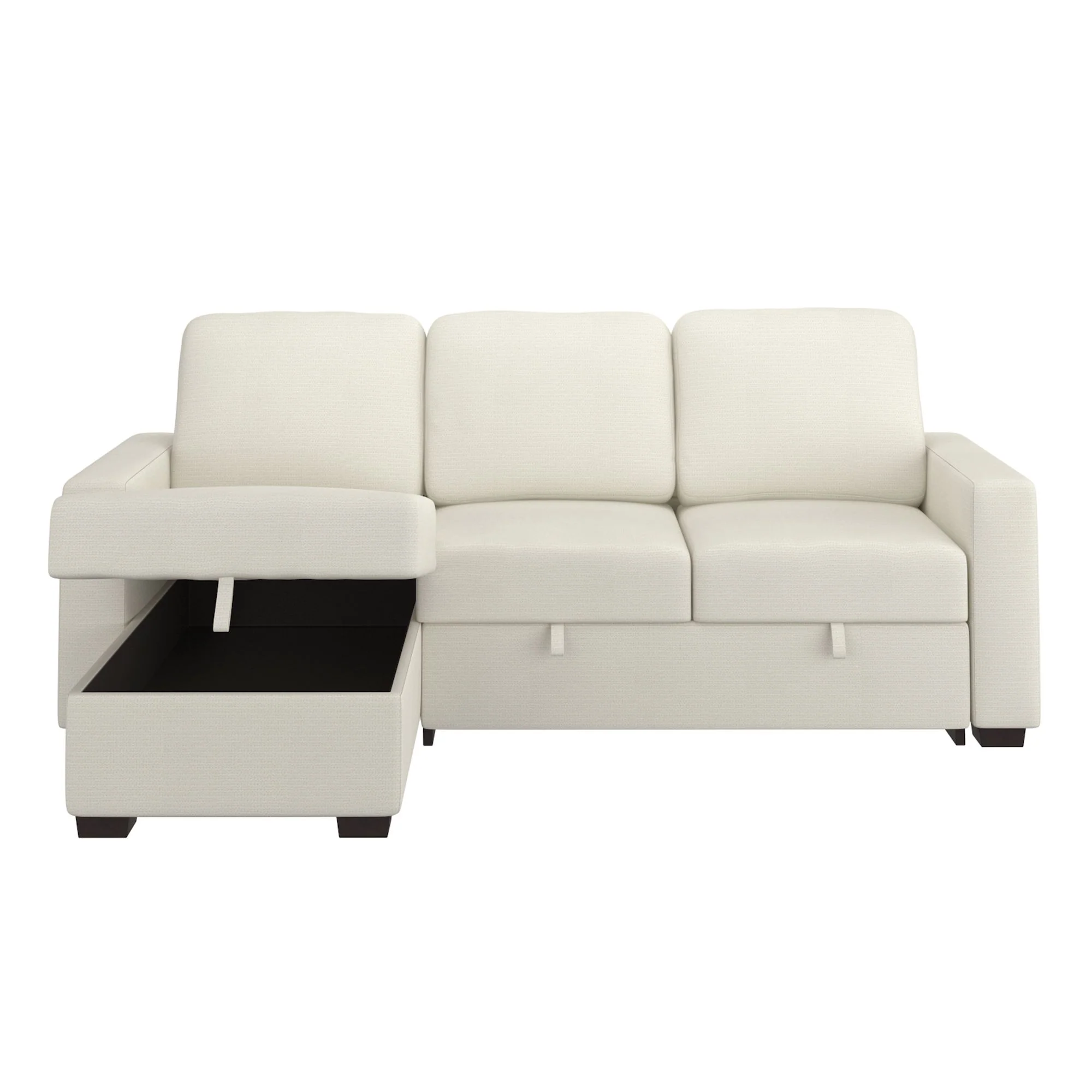 Alfonso 93.25" Sofa w/Bed & Storage in Beige Performance Fabric - Image 6