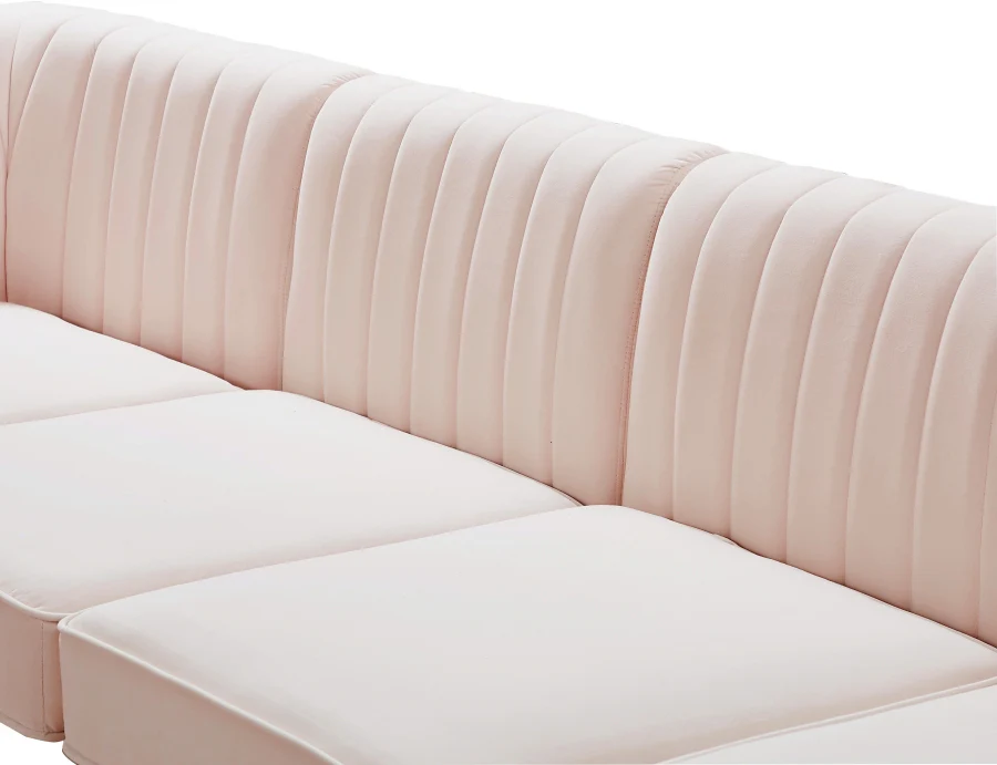 Alina Velvet Upholstered Modular Armless Chair - Image 102