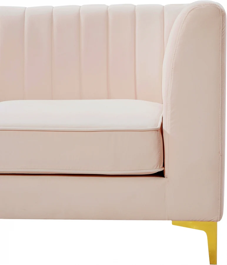 Alina Velvet Upholstered Modular Armless Chair - Image 104