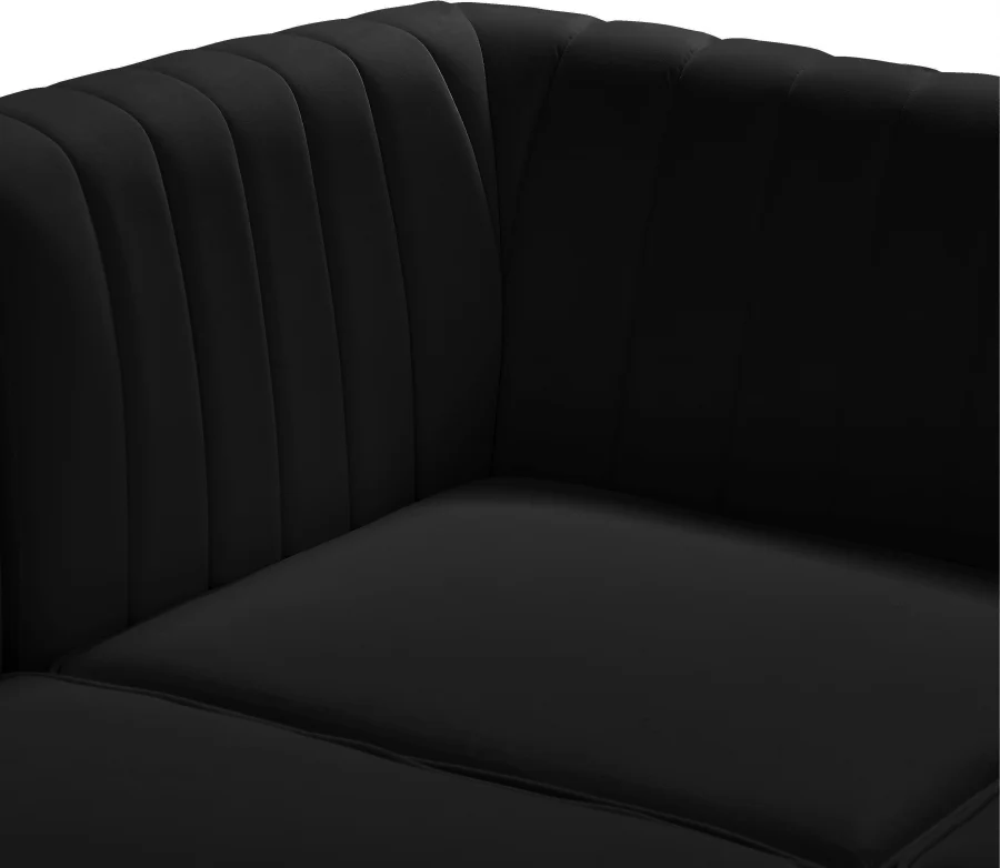 Alina Velvet Upholstered Modular Armless Chair - Image 11