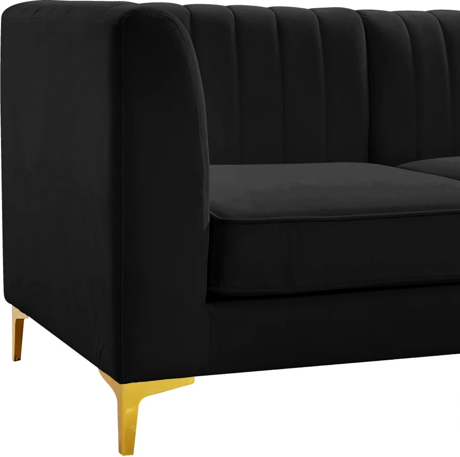 Alina Velvet Upholstered Modular Armless Chair - Image 12