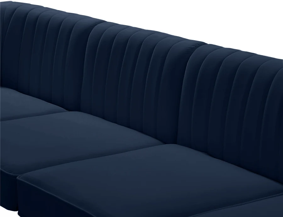 Alina Velvet Upholstered Modular Armless Chair - Image 66