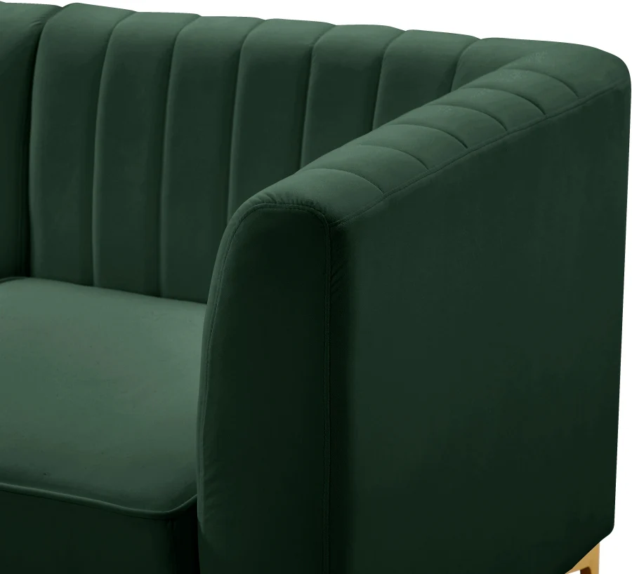 Alina Velvet Upholstered Modular Armless Chair - Image 81