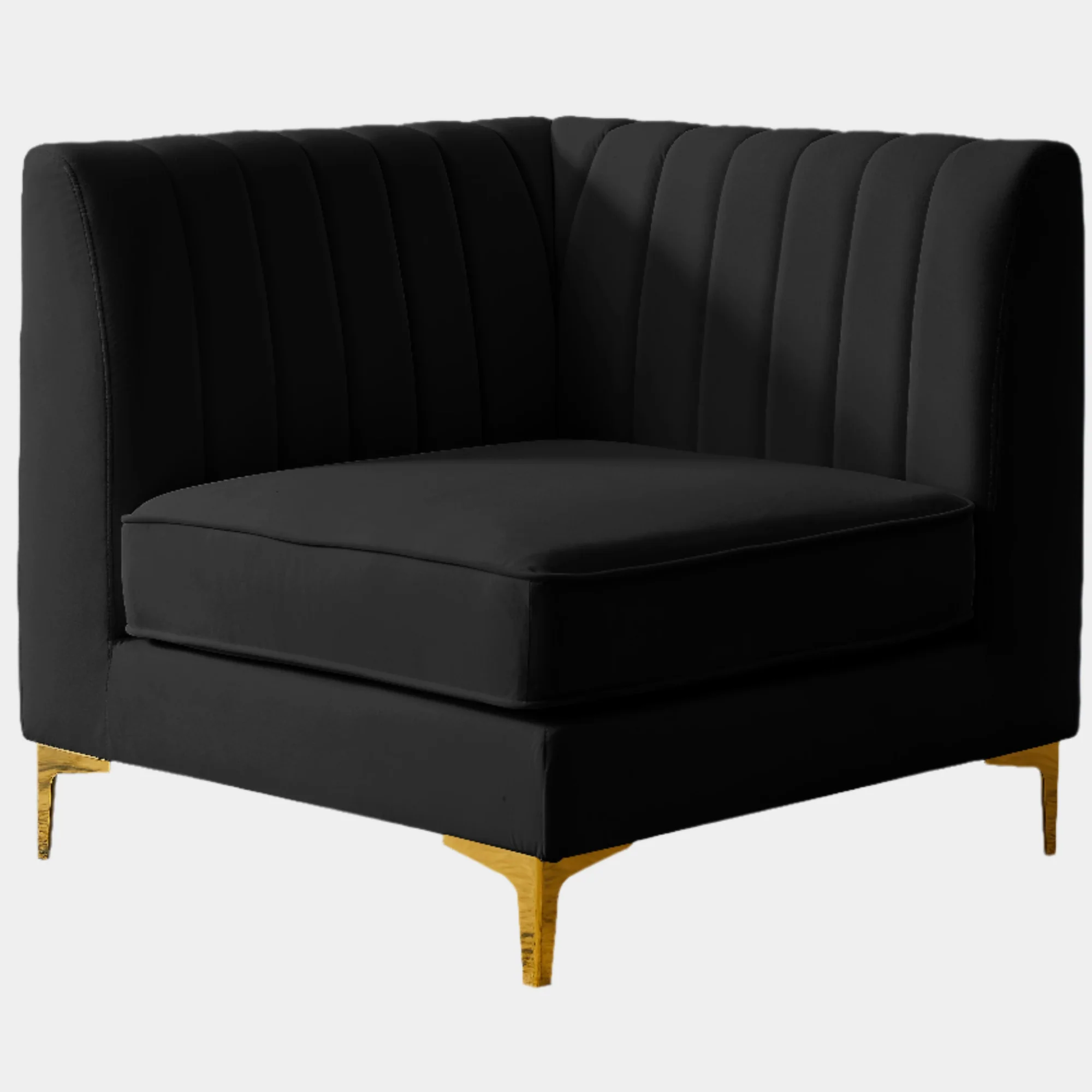 Alina Velvet Upholstered Modular Corner Chair