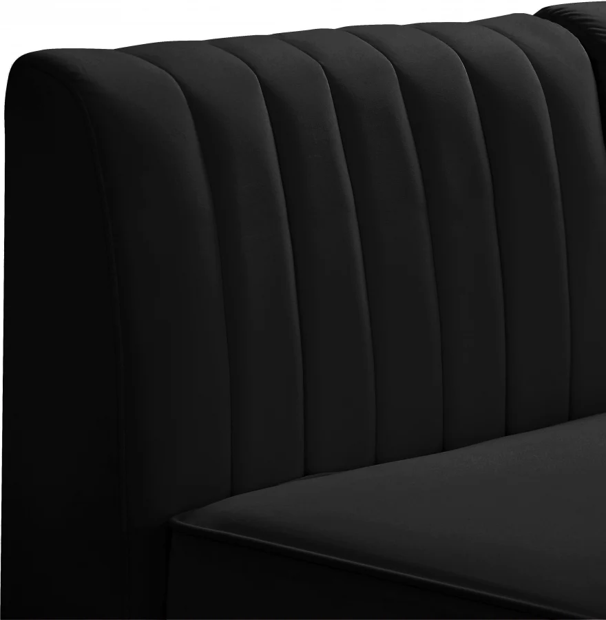 Alina Velvet Upholstered Modular Corner Chair - Image 10