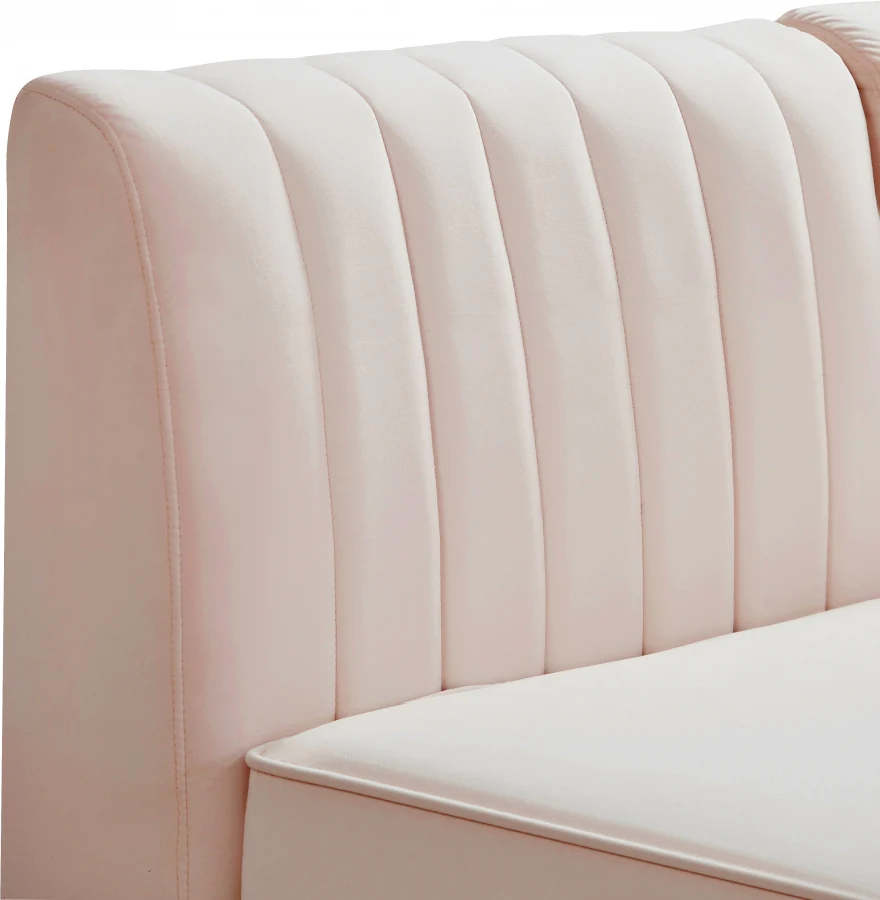Alina Velvet Upholstered Modular Corner Chair - Image 100