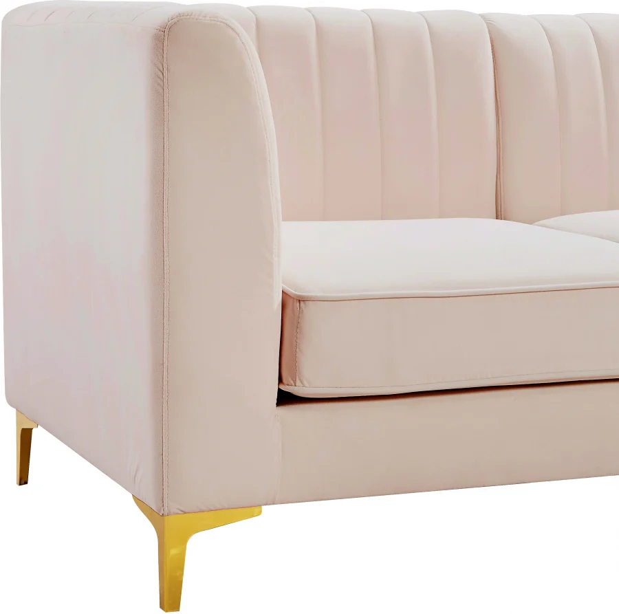 Alina Velvet Upholstered Modular Corner Chair - Image 103