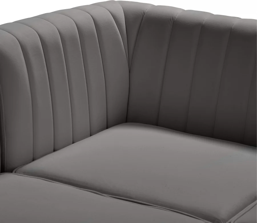 Alina Velvet Upholstered Modular Corner Chair - Image 29