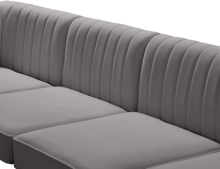 Alina Velvet Upholstered Modular Corner Chair - Image 30