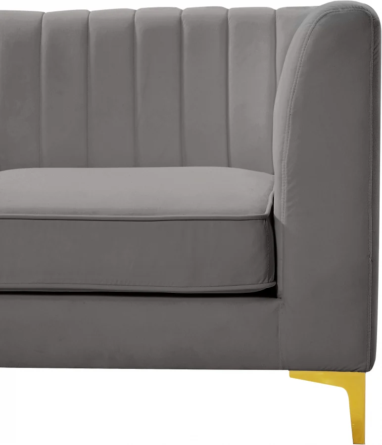 Alina Velvet Upholstered Modular Corner Chair - Image 32
