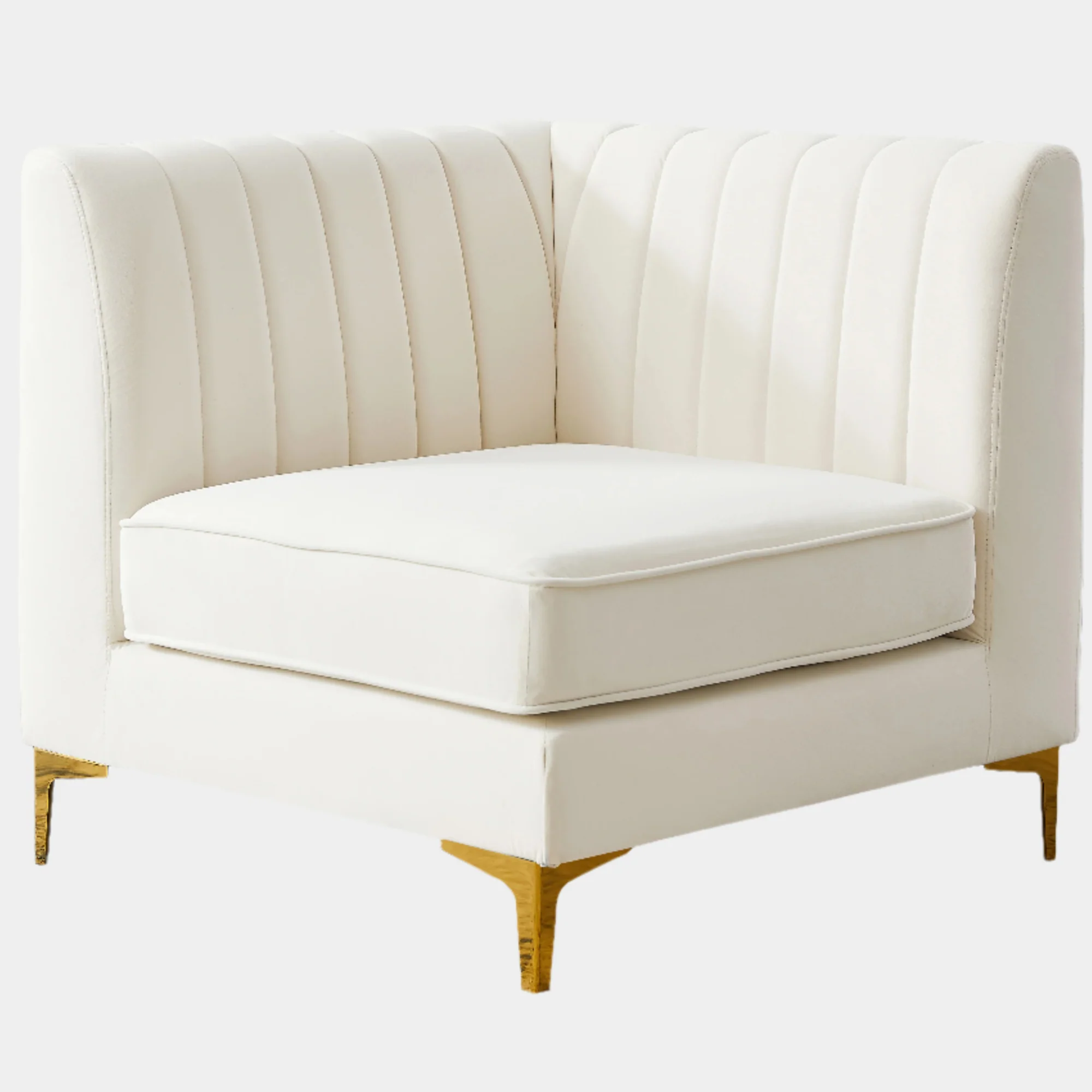 Alina Velvet Upholstered Modular Corner Chair - Image 37