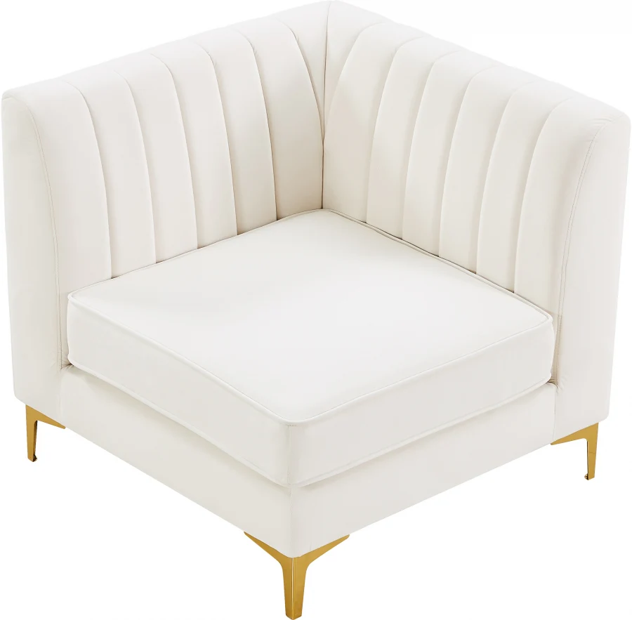Alina Velvet Upholstered Modular Corner Chair - Image 42