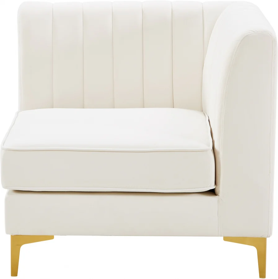 Alina Velvet Upholstered Modular Corner Chair - Image 43