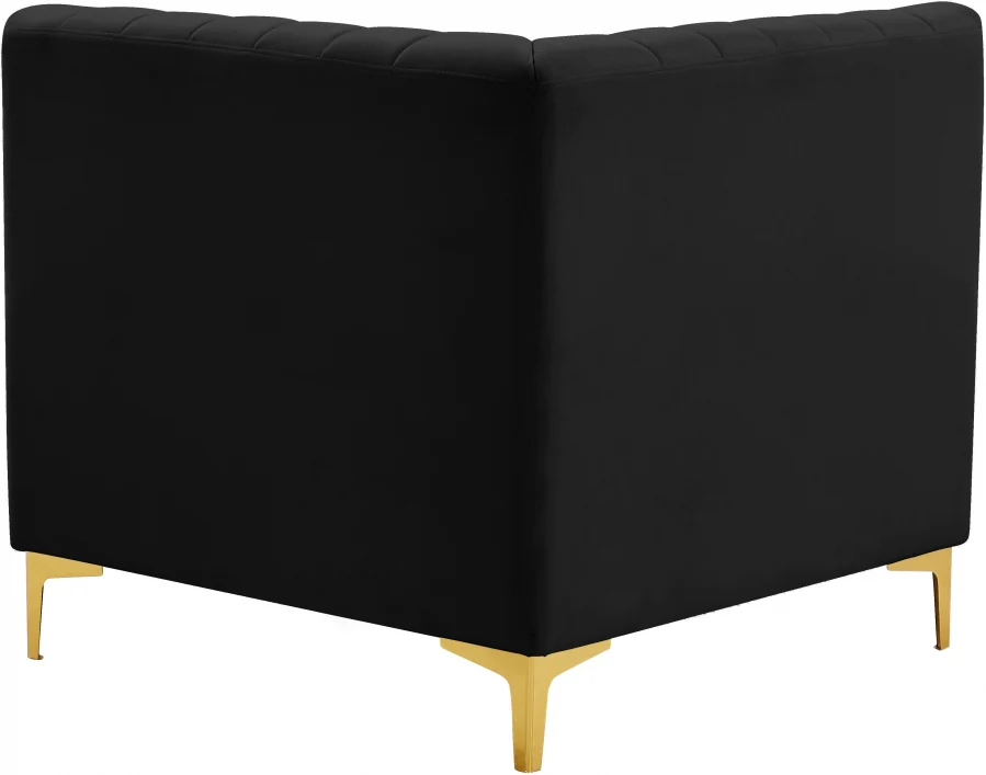Alina Velvet Upholstered Modular Corner Chair - Image 5