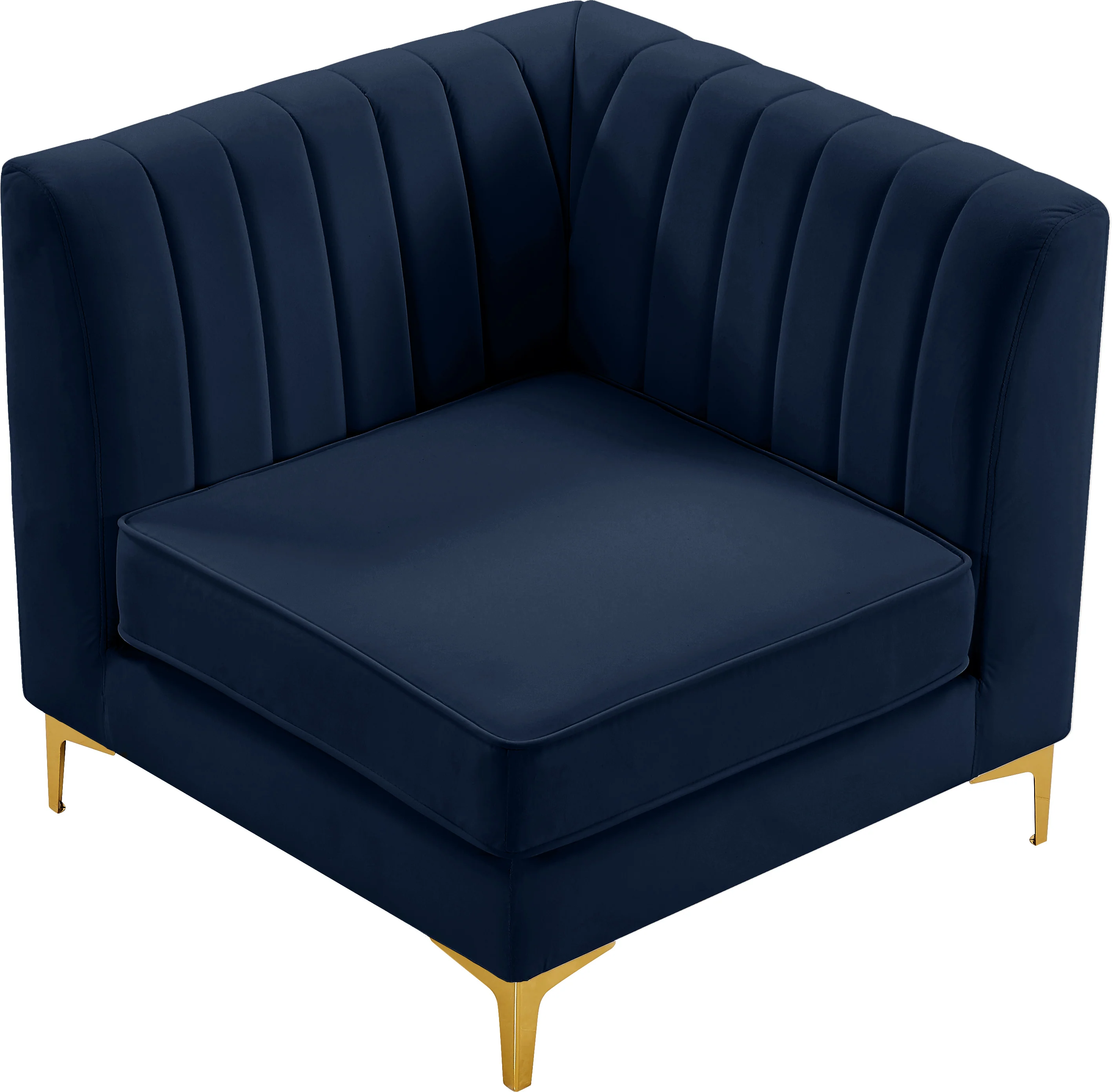 Alina Velvet Upholstered Modular Corner Chair - Image 60