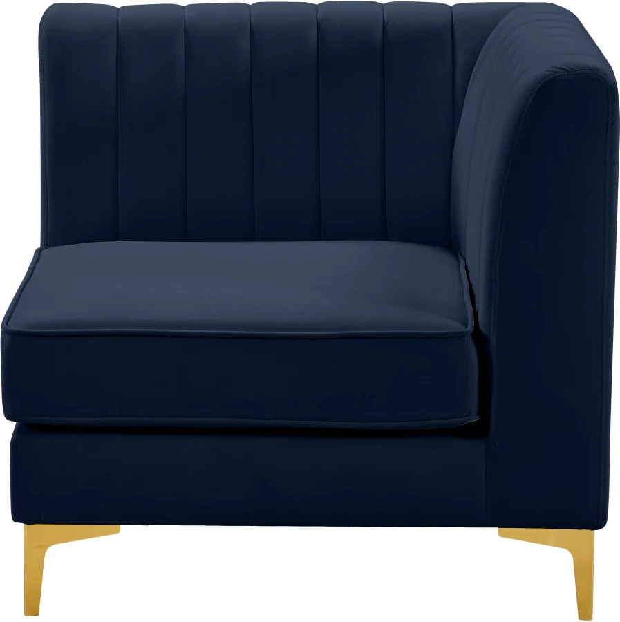 Alina Velvet Upholstered Modular Corner Chair - Image 61