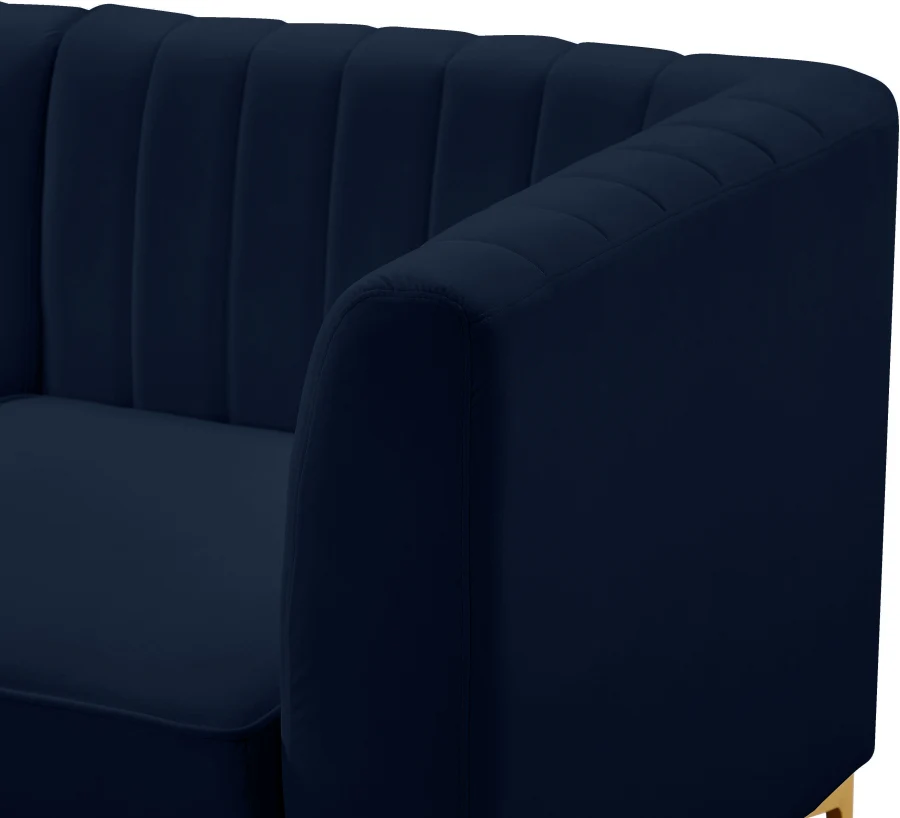 Alina Velvet Upholstered Modular Corner Chair - Image 63