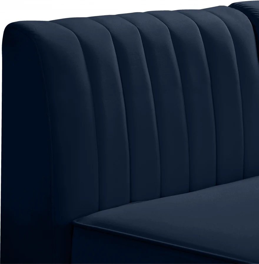 Alina Velvet Upholstered Modular Corner Chair - Image 64