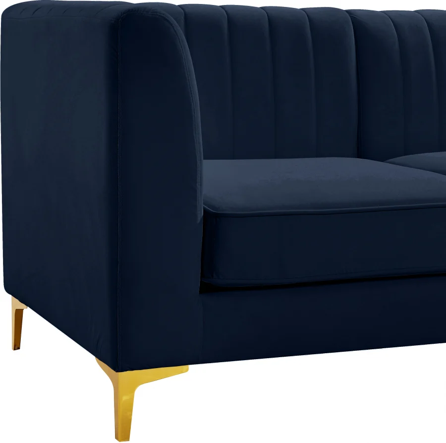 Alina Velvet Upholstered Modular Corner Chair - Image 67