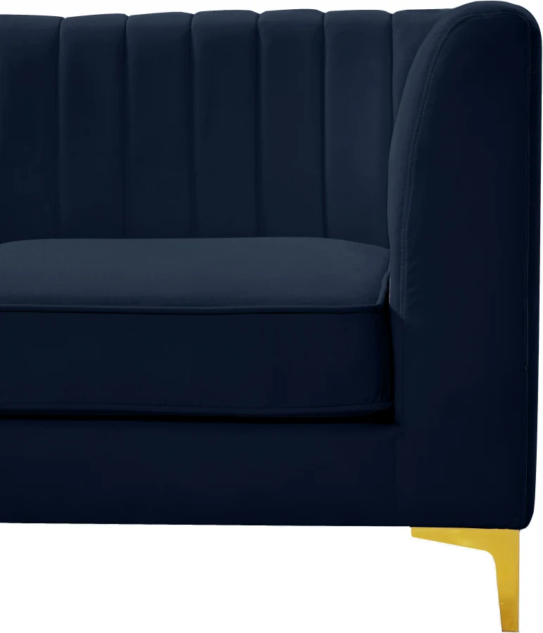 Alina Velvet Upholstered Modular Corner Chair - Image 68