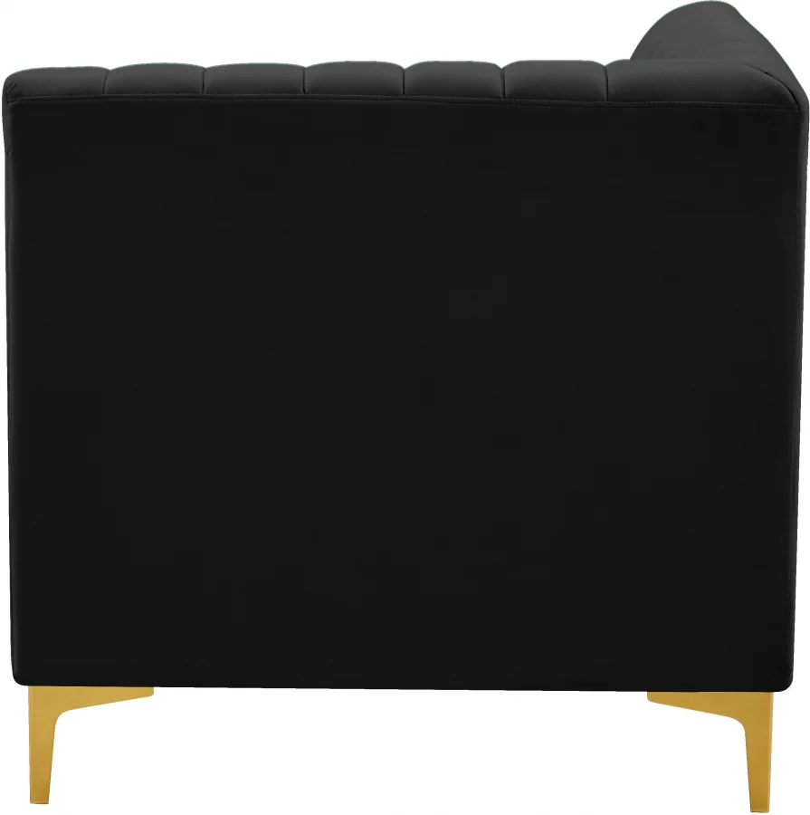 Alina Velvet Upholstered Modular Corner Chair - Image 8