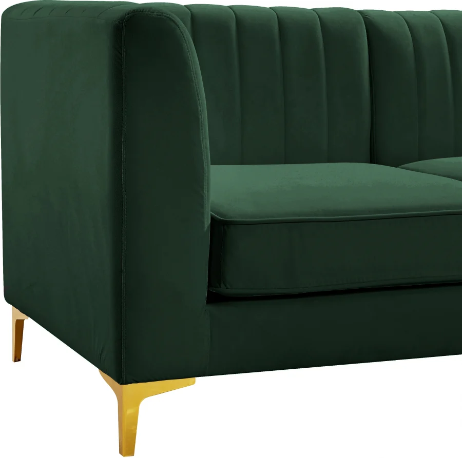 Alina Velvet Upholstered Modular Corner Chair - Image 85