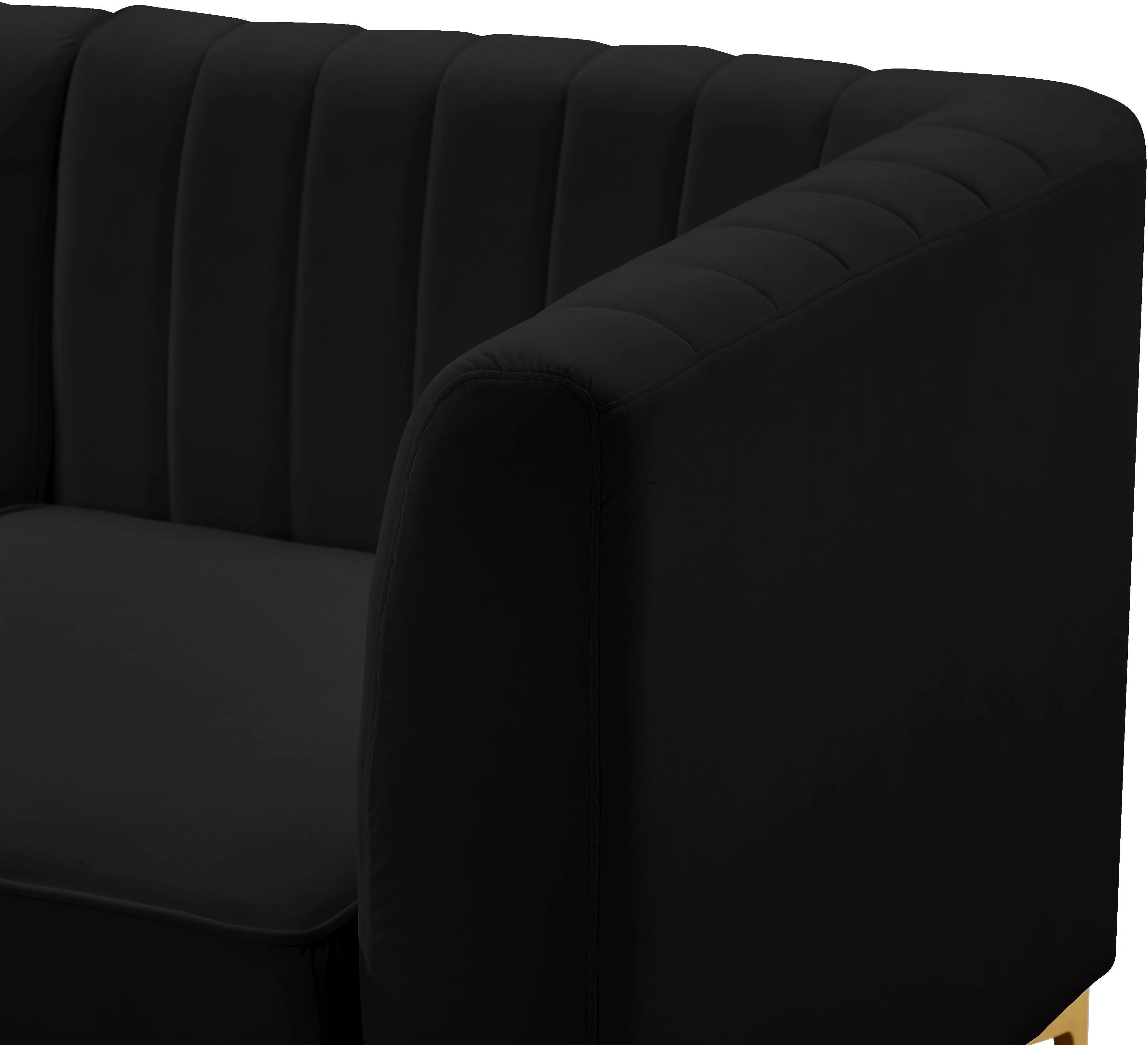 Alina Velvet Upholstered Modular Corner Chair - Image 9