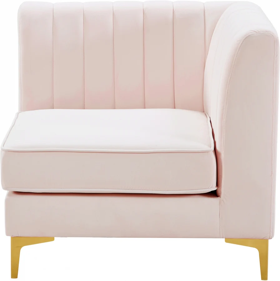 Alina Velvet Upholstered Modular Corner Chair - Image 97