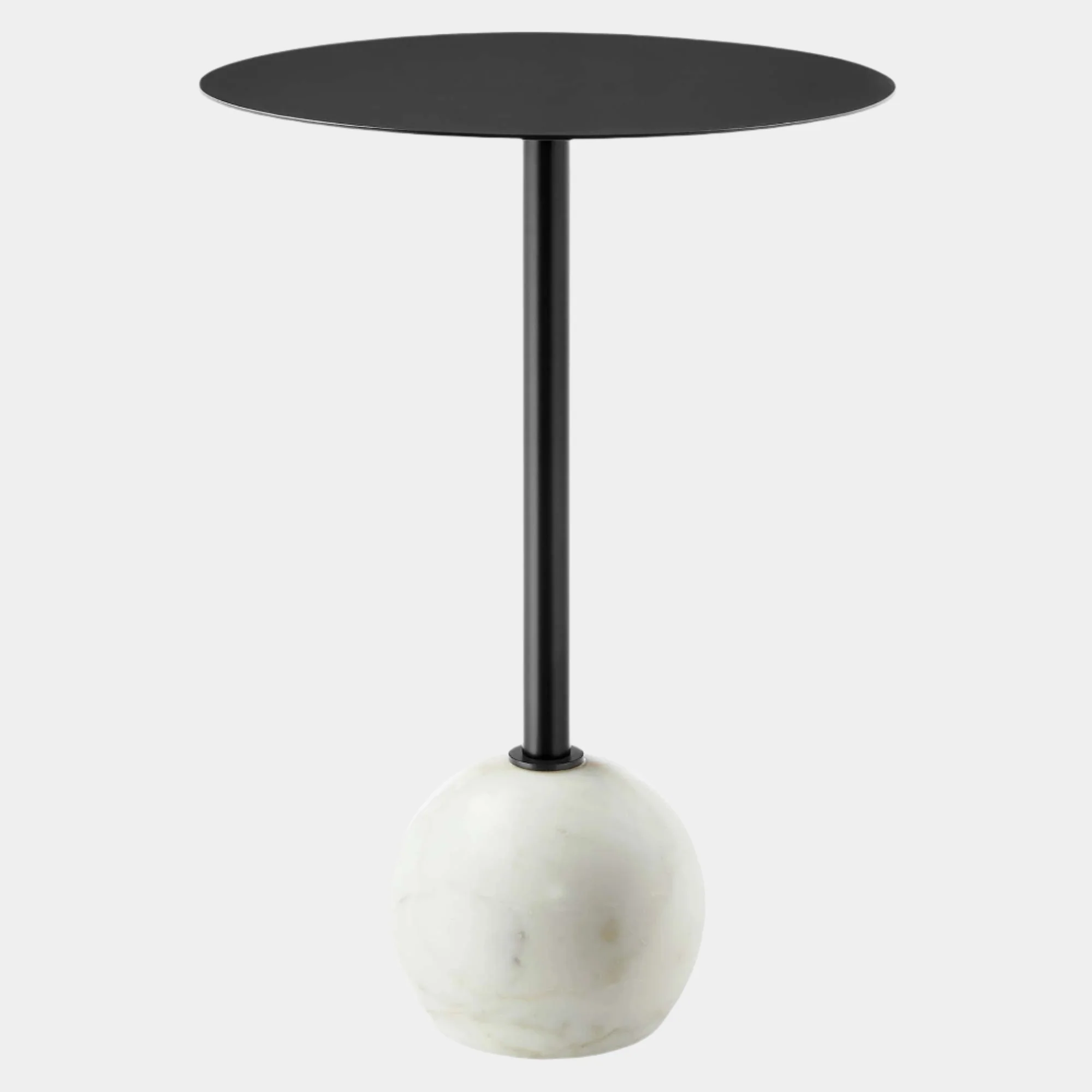 Aliza Round White Marble Side Table - Image 11