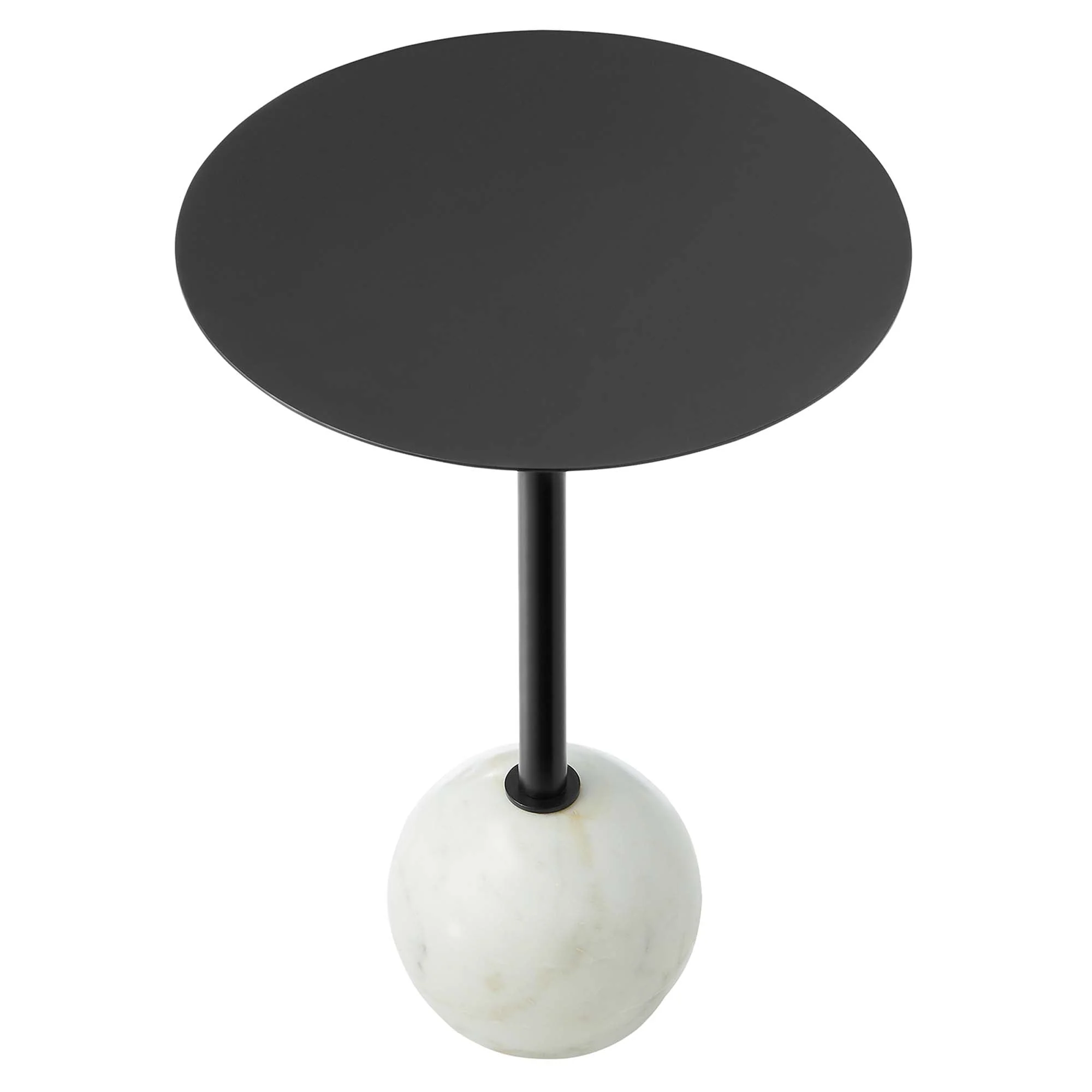 Aliza Round White Marble Side Table - Image 14