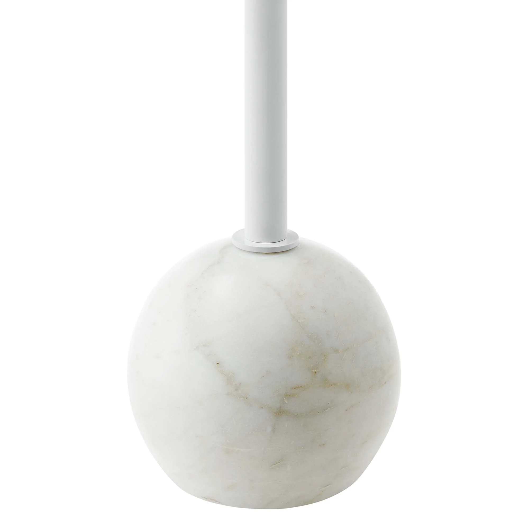 Aliza Round White Marble Side Table - Image 6