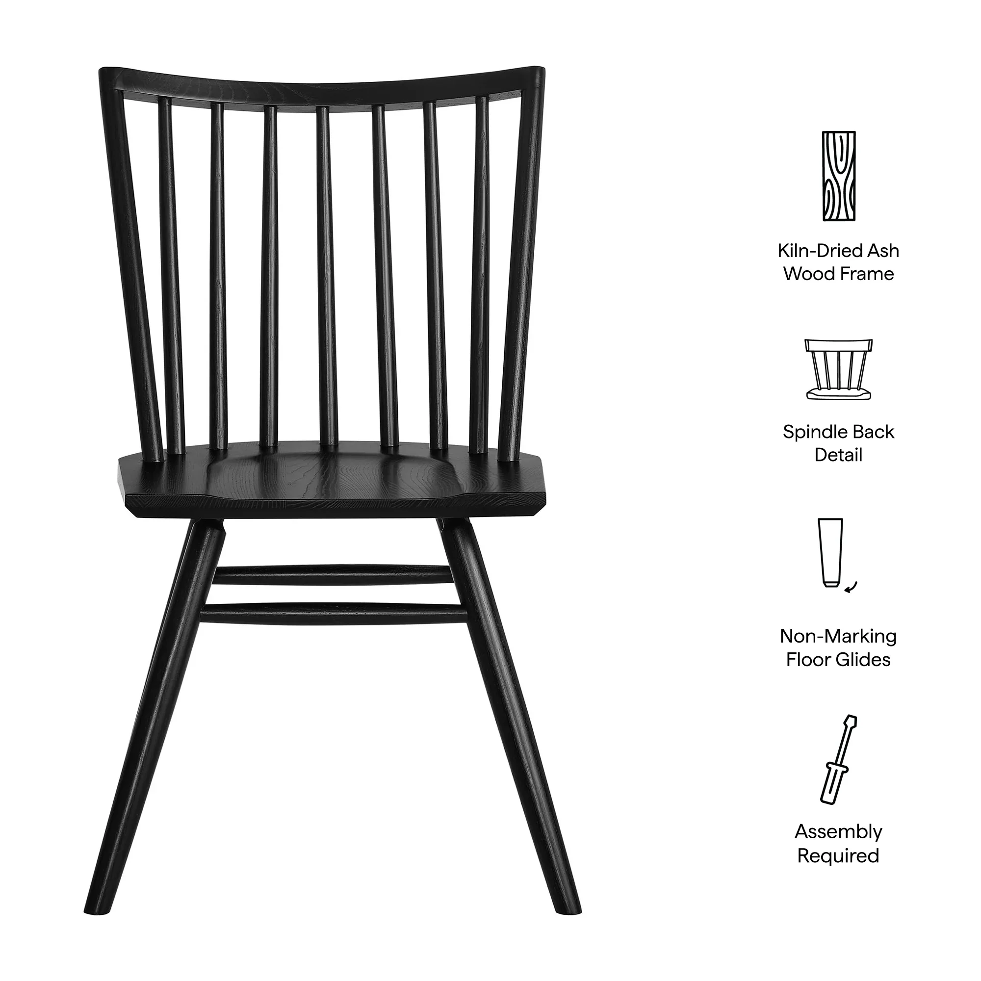 Alvar Spindle Back Dining Side Chairs Set of 2 - Image 19