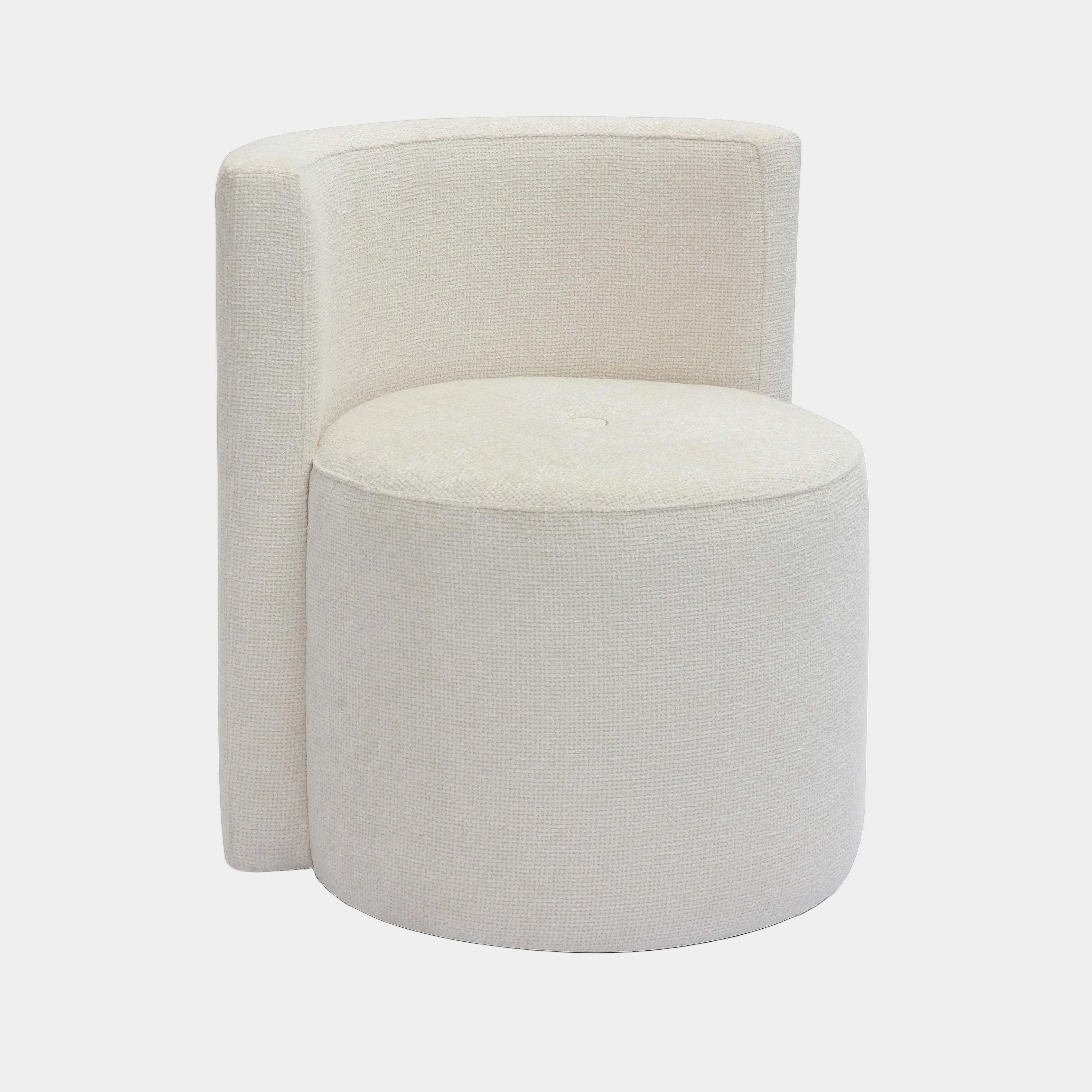 Alyssa Cream Performance Chenille Rolling Desk Chair