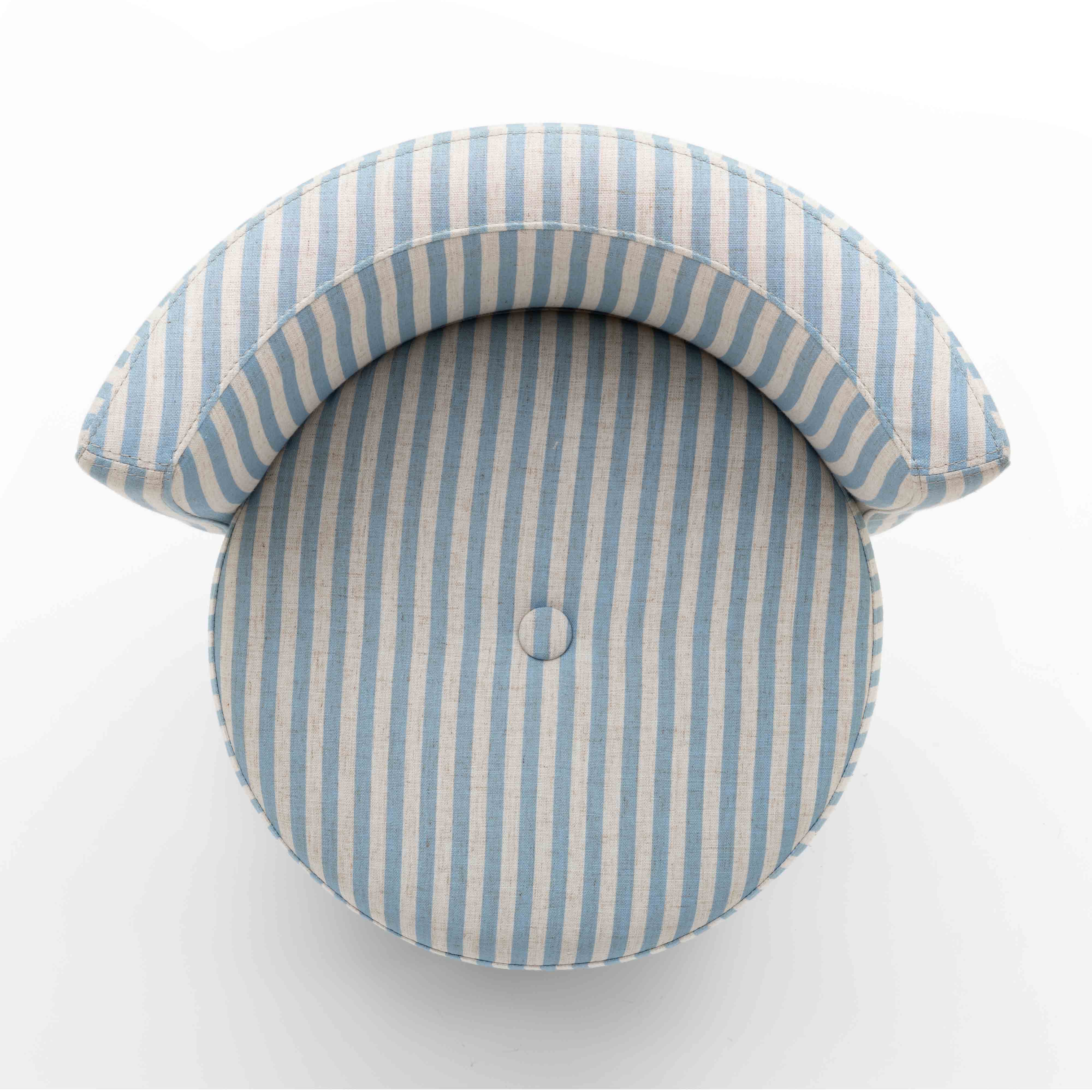 Alyssa Striped Performance Linen Rolling Desk Chair - Image 13