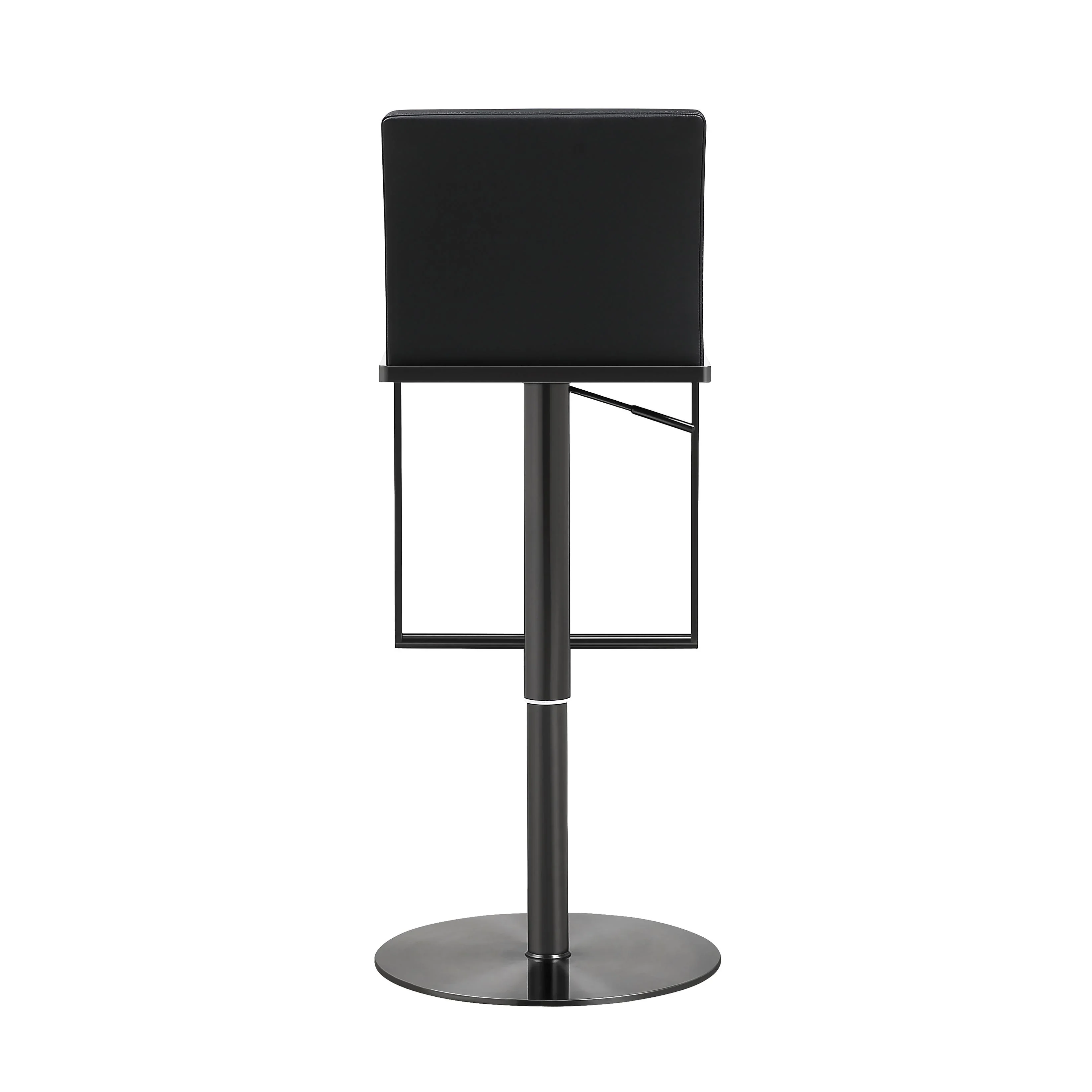 Amalfi Black Performance Vegan Leather on Black Stool - Image 5
