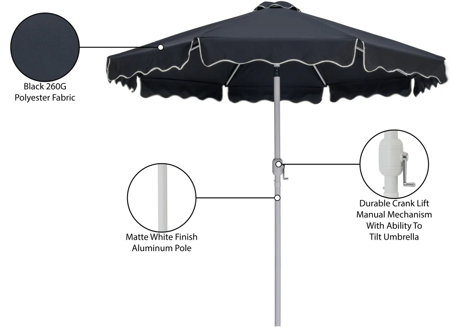 Amalfi Water Resistant Fabric And Aluminum Patio Umbrella - Image 11