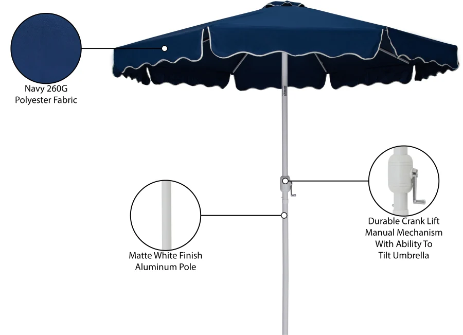 Amalfi Water Resistant Fabric And Aluminum Patio Umbrella - Image 33
